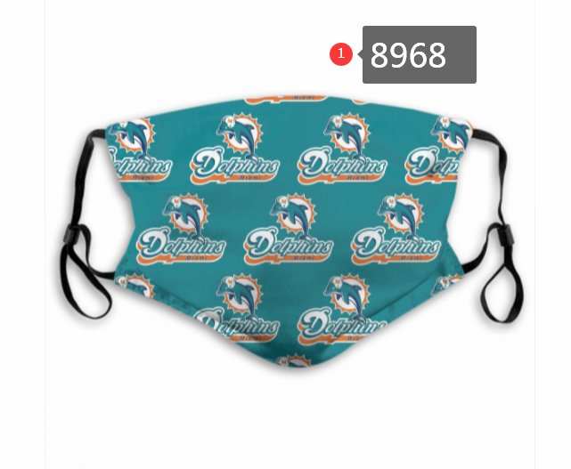 2020 NFL Miami Dolphins  Dust mask with filter->nfl dust mask->Sports Accessory